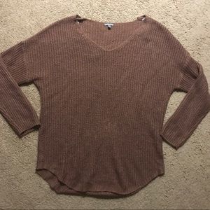 MAUVE KNIT SWEATER - M